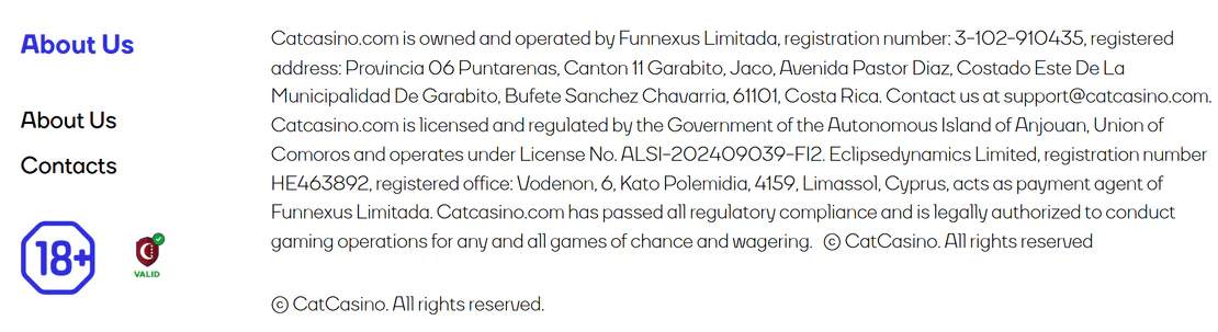 cat casino operator